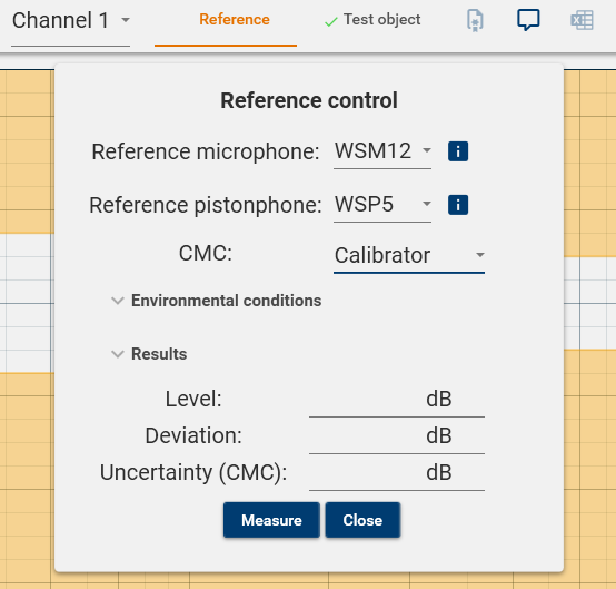 Performing calibrations > Microphones