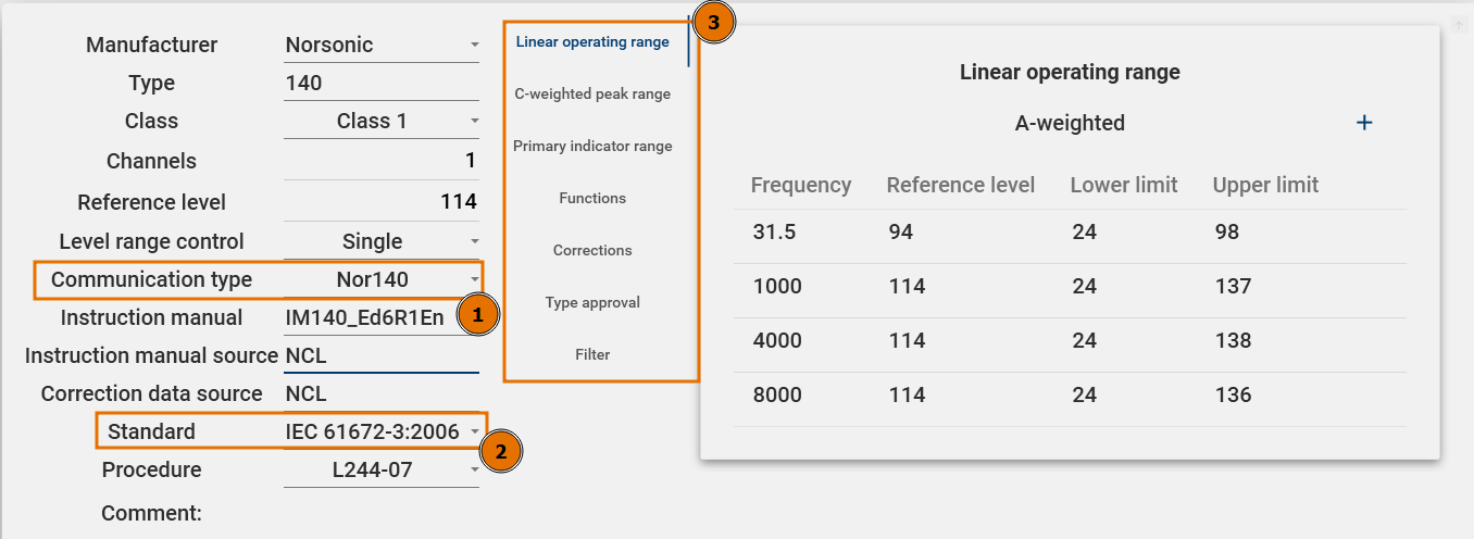 Software > Software Configuration > Sound Level Meter