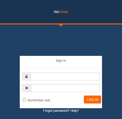 Log in to NorCloud