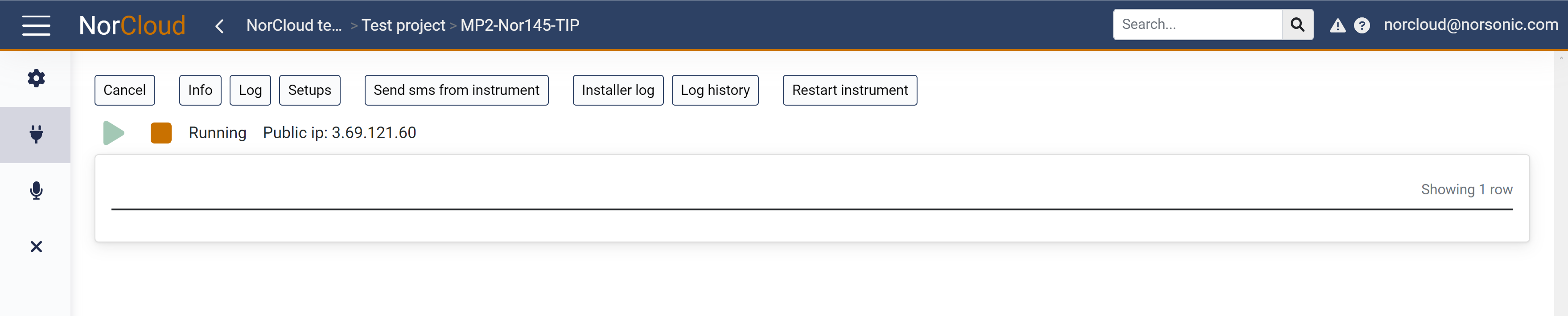 Instrument control modified