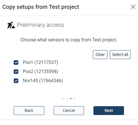 Copy setups from a project 3 original