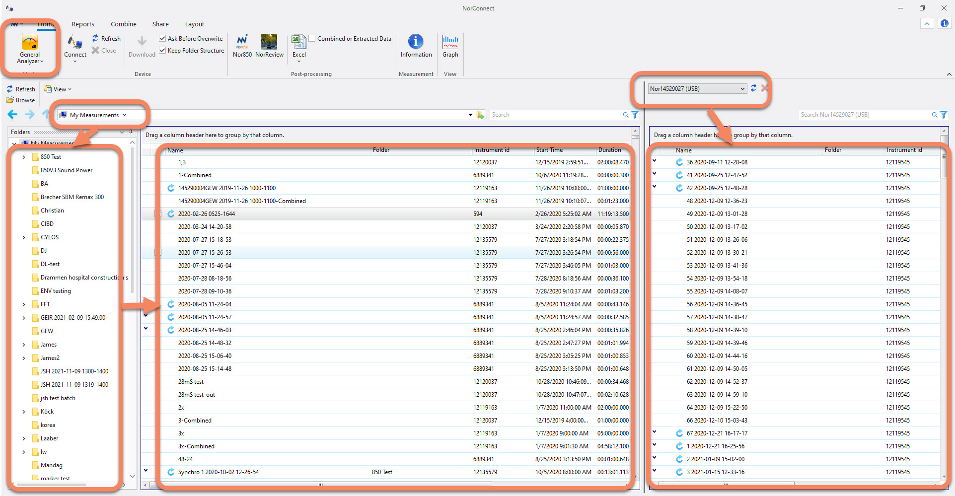 NorConnect main display-General Analyser