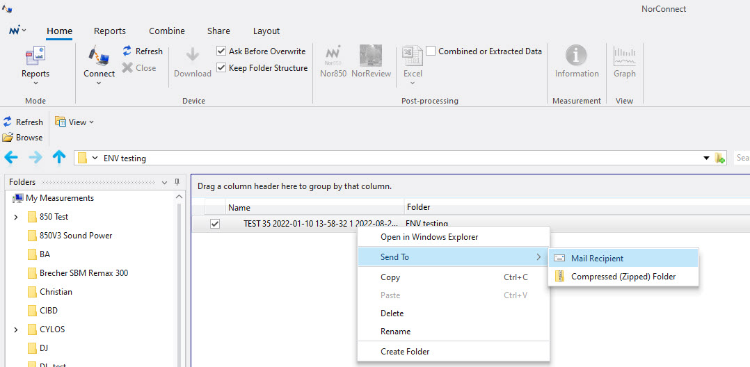 Send reports as email